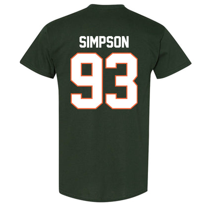 Miami - NCAA Football : Donta Simpson - Classic Shersey T-Shirt-1