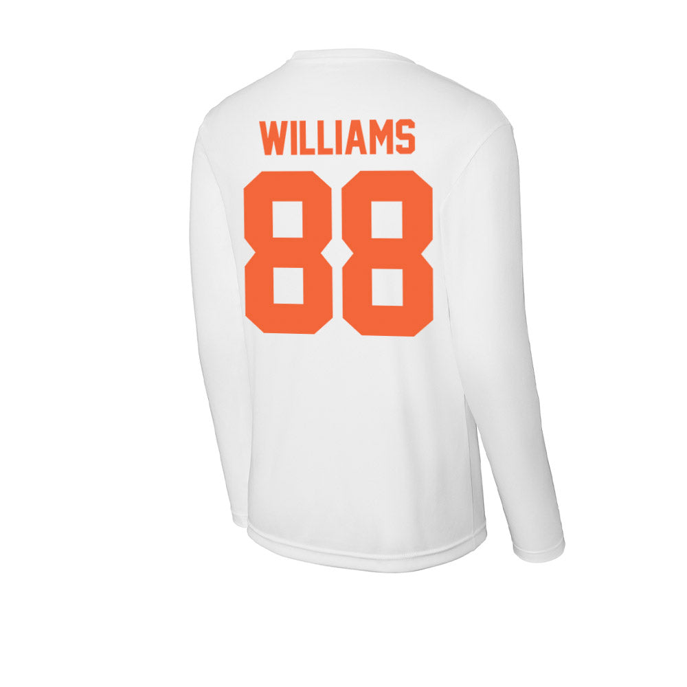 Miami - NCAA Football : Riley Williams - Classic Shersey Activewear Long Sleeve T-Shirt-1