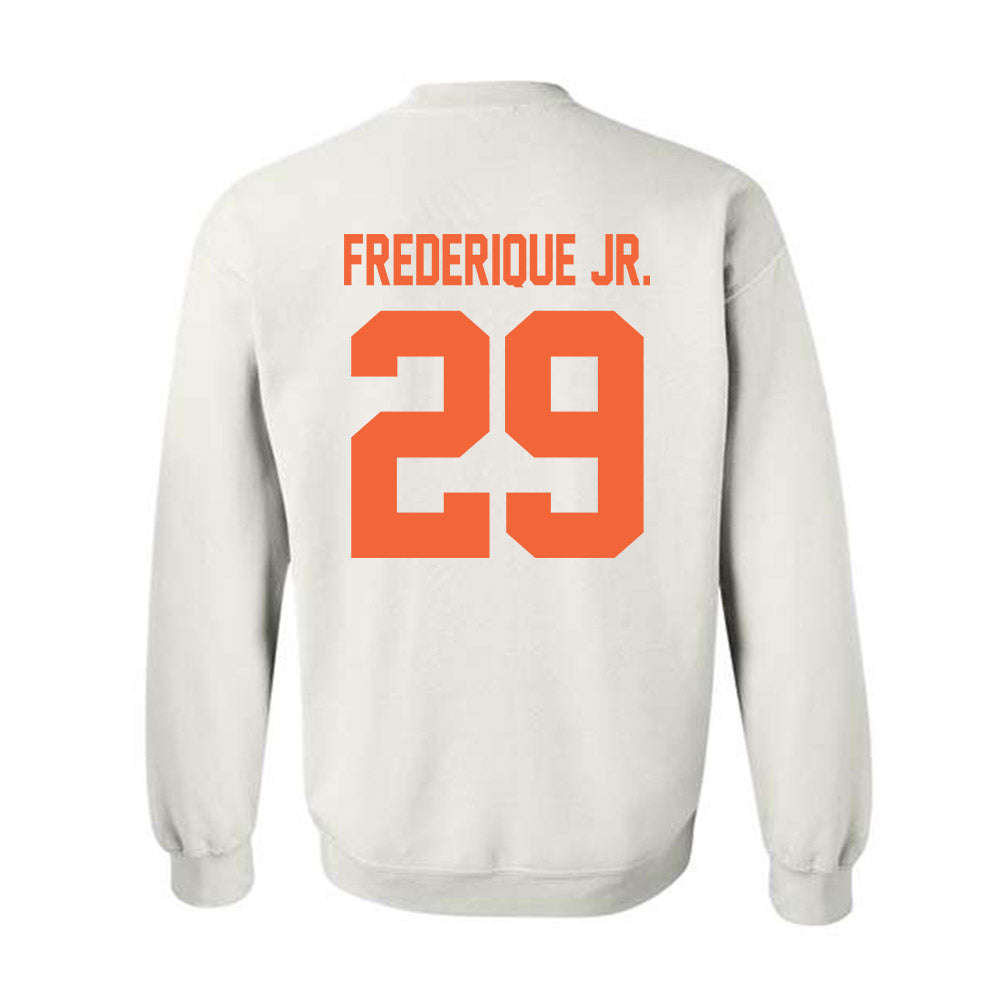 Miami - NCAA Football : OJ Frederique Jr. - Classic Shersey Crewneck Sweatshirt-1