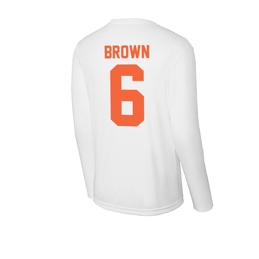 Miami - NCAA Football : CharMar Brown - Classic Shersey Activewear Long Sleeve T-Shirt-1