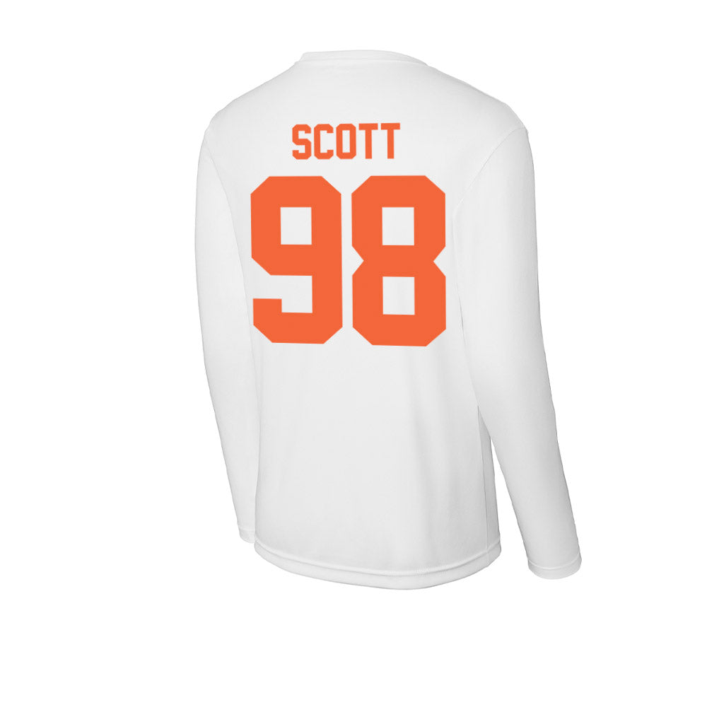 Miami - NCAA Football : Justin Scott - Classic Shersey Activewear Long Sleeve T-Shirt-1