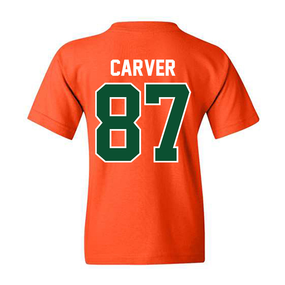Miami - NCAA Football : Hunter Carver - Classic Shersey Youth T-Shirt-1