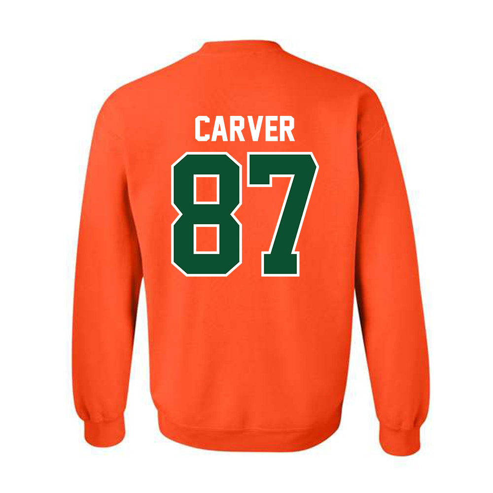 Miami - NCAA Football : Hunter Carver - Classic Shersey Crewneck Sweatshirt