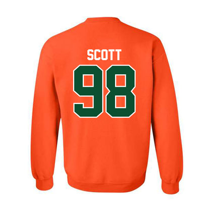 Miami - NCAA Football : Justin Scott - Classic Shersey Crewneck Sweatshirt