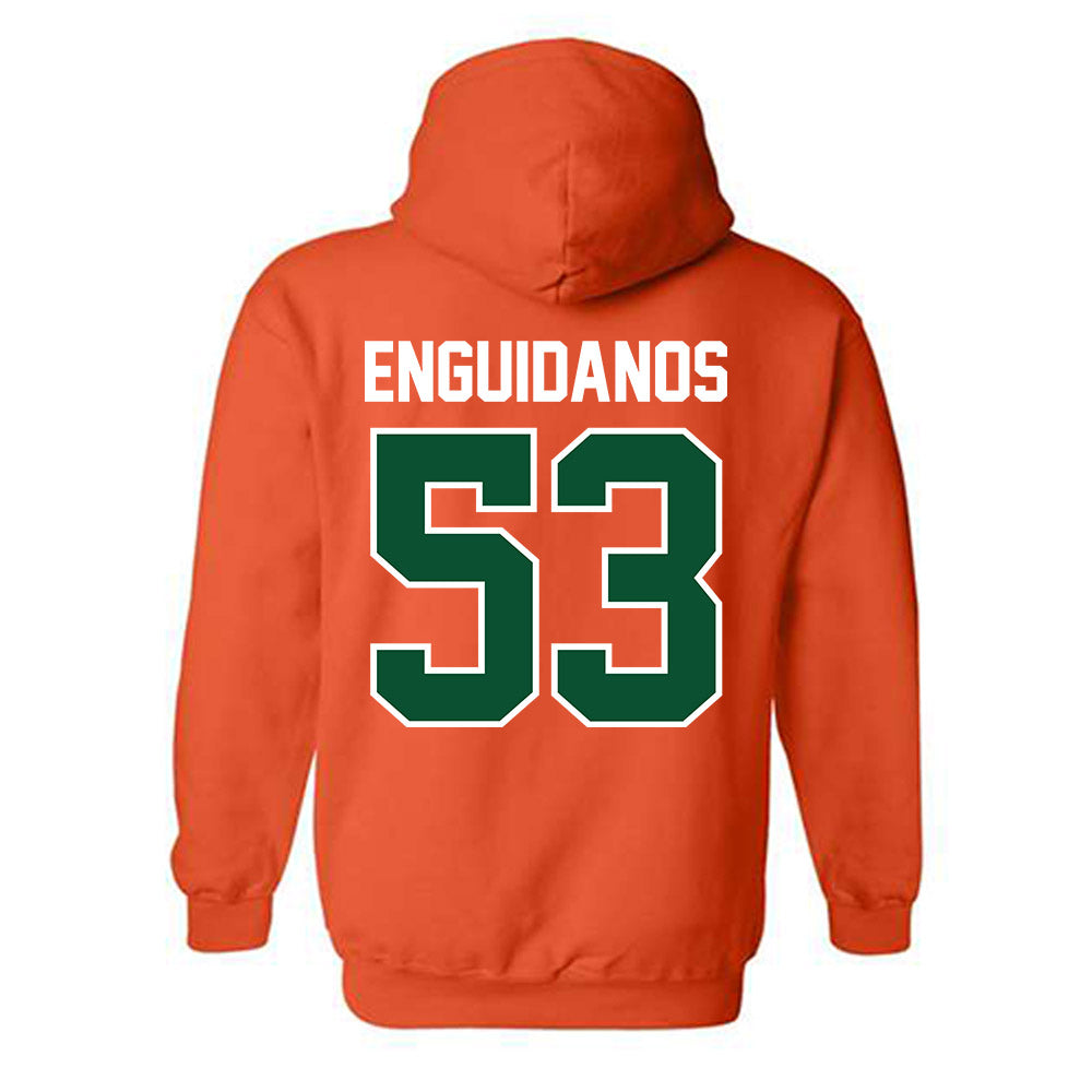 Miami - NCAA Football : Joey Enguidanos - Classic Shersey Hooded Sweatshirt