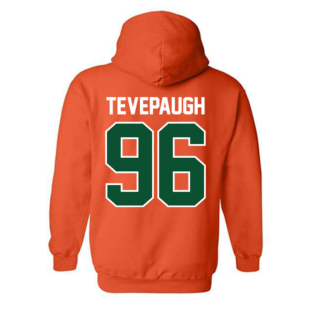 Miami - NCAA Football : Tucker Tevepaugh - Classic Shersey Hooded Sweatshirt-1