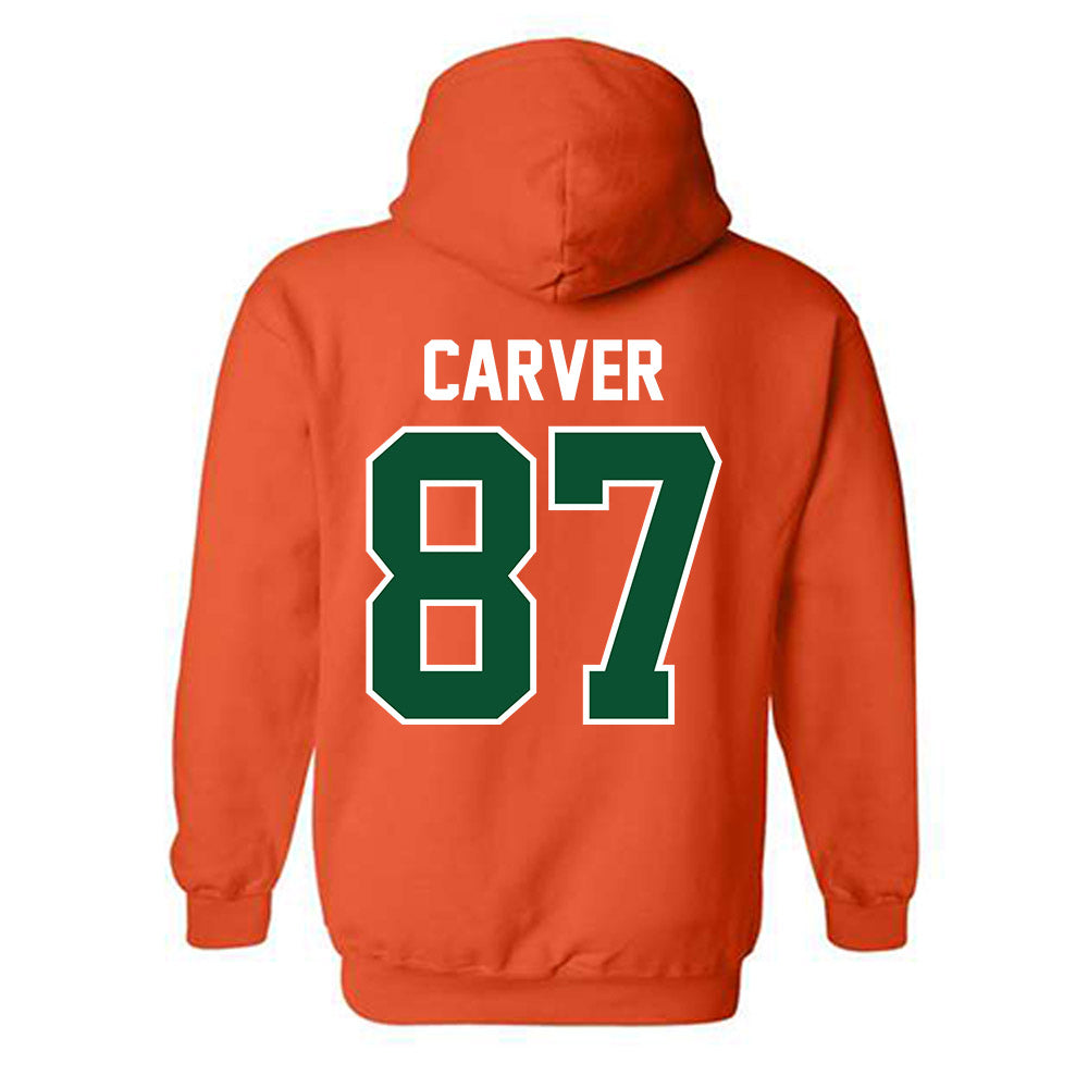 Miami - NCAA Football : Hunter Carver - Classic Shersey Hooded Sweatshirt-1
