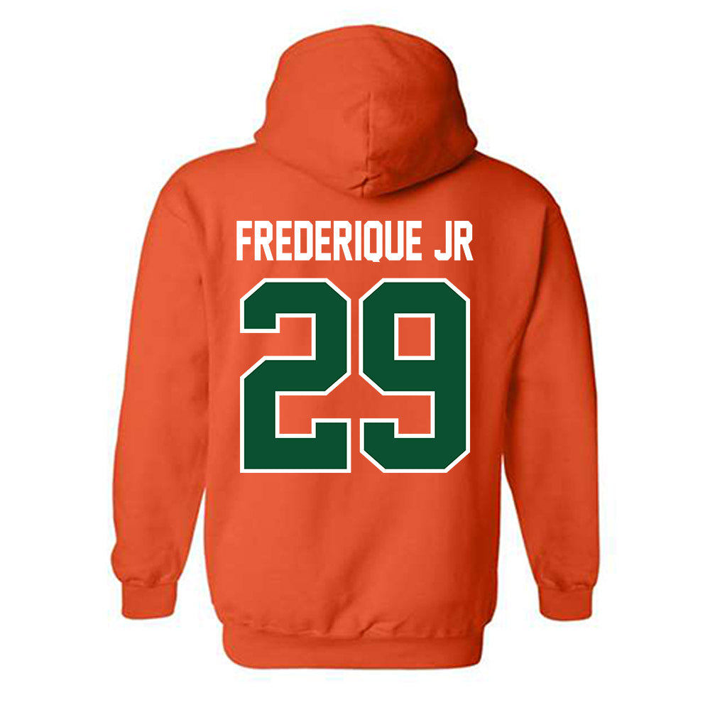 Miami - NCAA Football : Romanas Frederique Jr - Classic Shersey Hooded Sweatshirt-1