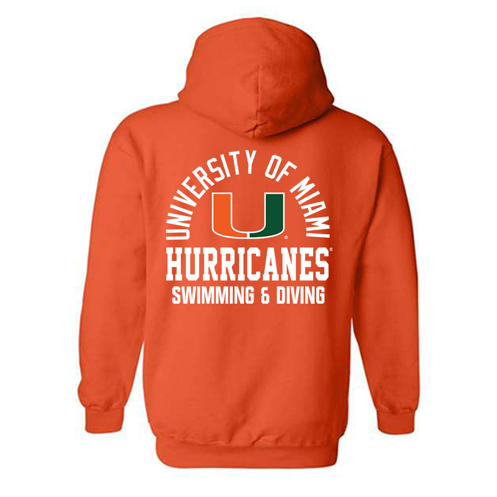 Miami - NCAA Women's Swimming & Diving : Kate Sommerstad - Classic Shersey Hooded Sweatshirt-1