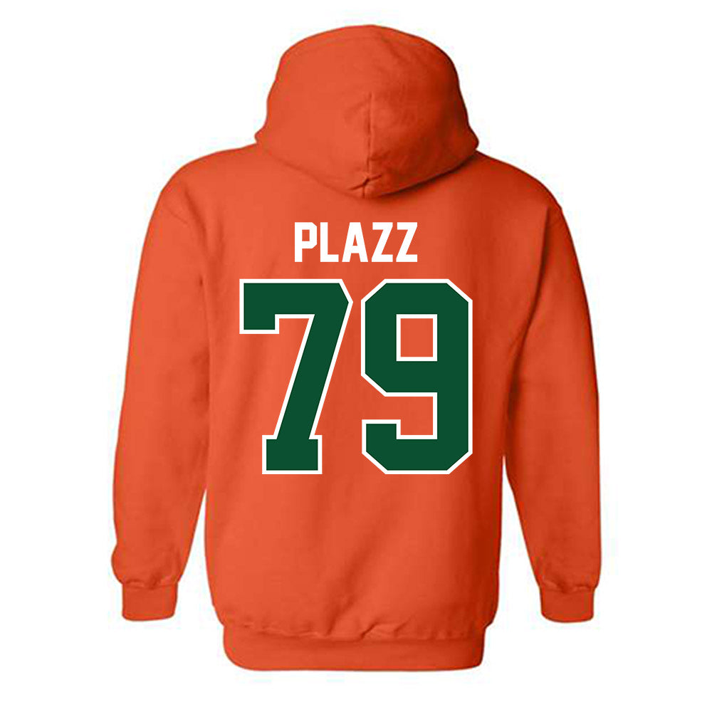 Miami - NCAA Football : Deryc Plazz - Classic Shersey Hooded Sweatshirt-1