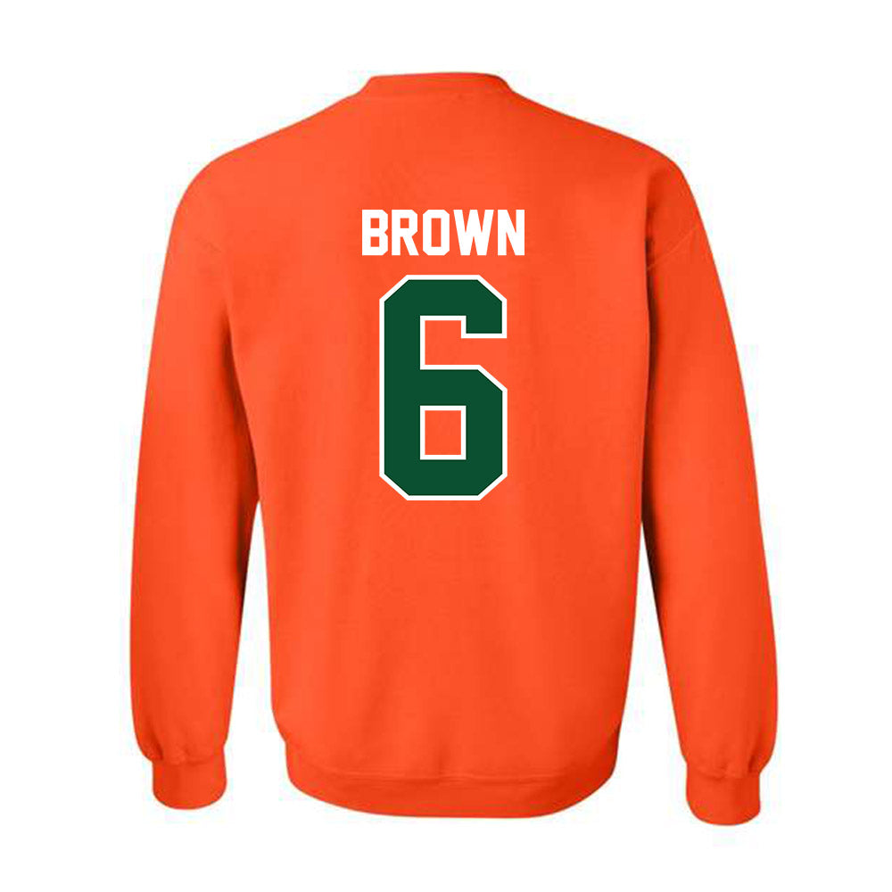 Miami - NCAA Football : CharMar Brown - Classic Shersey Crewneck Sweatshirt-1