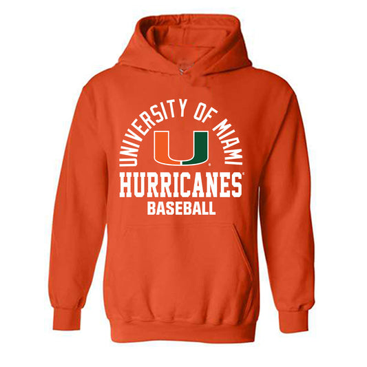 Miami - NCAA Baseball : Robert Evans - Classic Shersey Hooded Sweatshirt-0