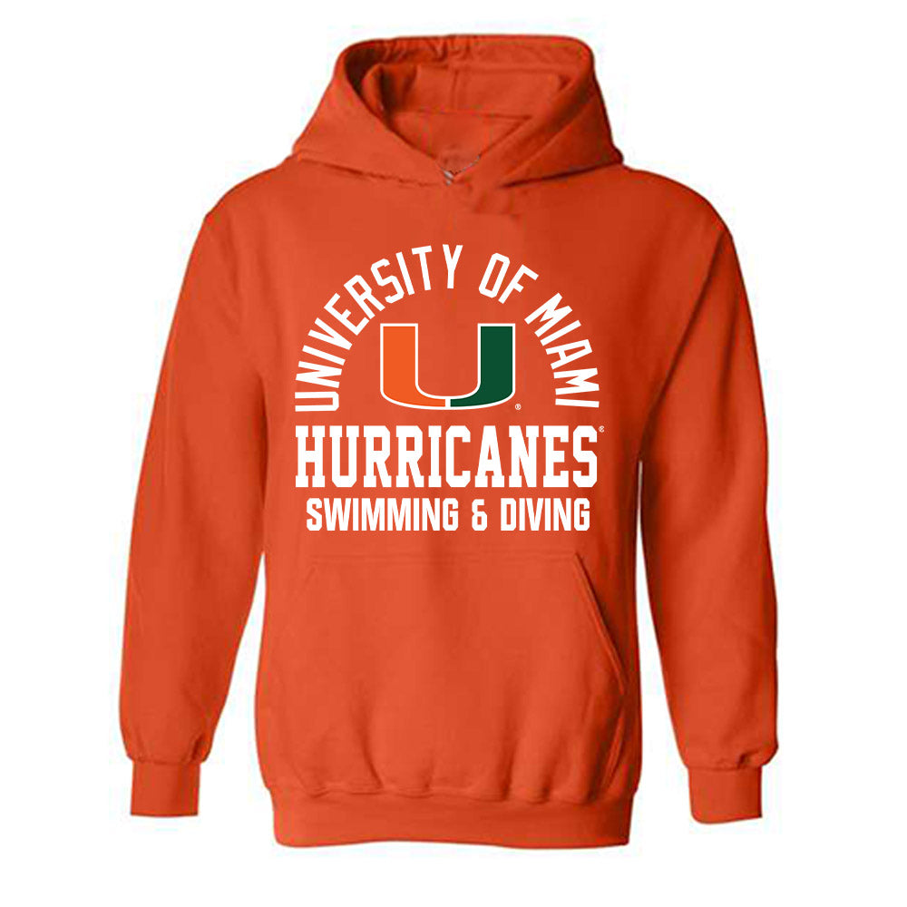 Miami - NCAA Women's Swimming & Diving : Kate Sommerstad - Classic Shersey Hooded Sweatshirt-0