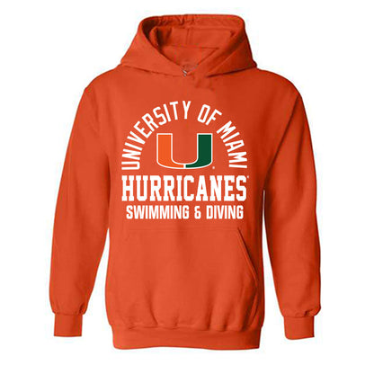 Miami - NCAA Women's Swimming & Diving : Kate Sommerstad - Classic Shersey Hooded Sweatshirt-0