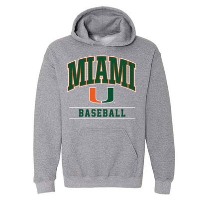 Miami - NCAA Baseball : Griffin Hugus - Classic Shersey Hooded Sweatshirt-0