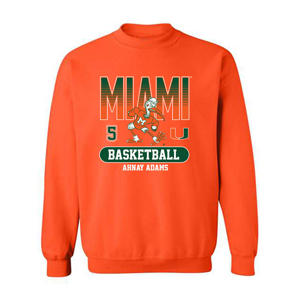 Miami - NCAA Women's Basketball : Ahnay Adams - Classic Fashion Shersey Crewneck Sweatshirt