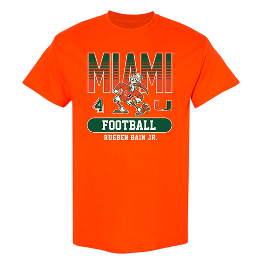 Miami - NCAA Football : Rueben Bain Jr. - Classic Fashion Shersey T-Shirt-0