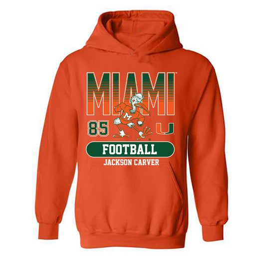 Miami - NCAA Football : Jackson Carver - Classic Fashion Shersey Hooded Sweatshirt