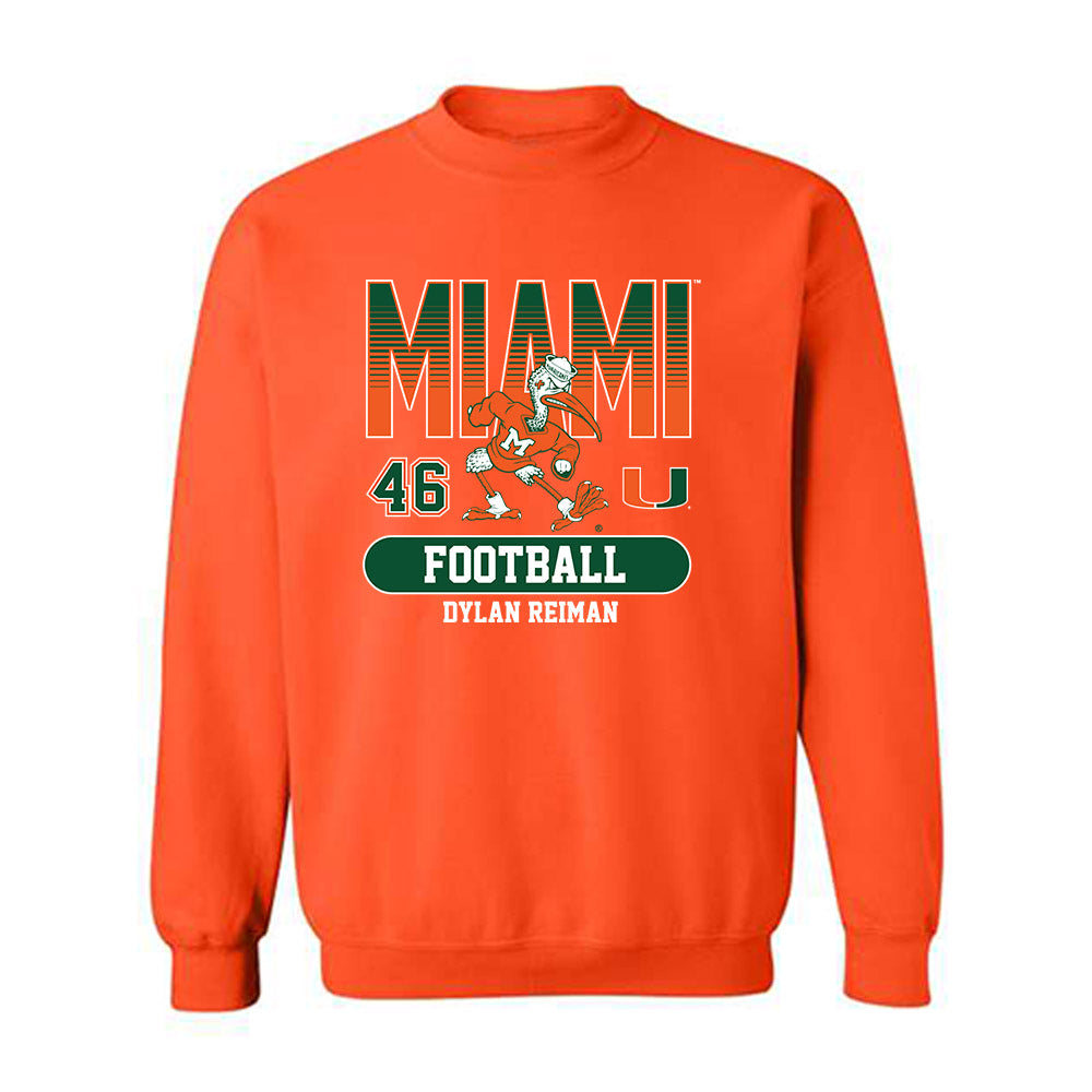 Miami - NCAA Football : Dylan Reiman - Classic Fashion Shersey Crewneck Sweatshirt