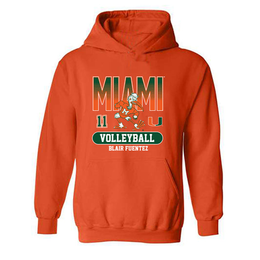 Miami - Women's Volleyball Alumni : Blair Fuentez - Classic Fashion Shersey Hooded Sweatshirt