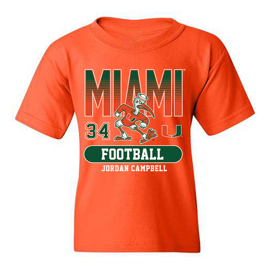 Miami - NCAA Football : Jordan Campbell - Classic Fashion Shersey Youth T-Shirt-0