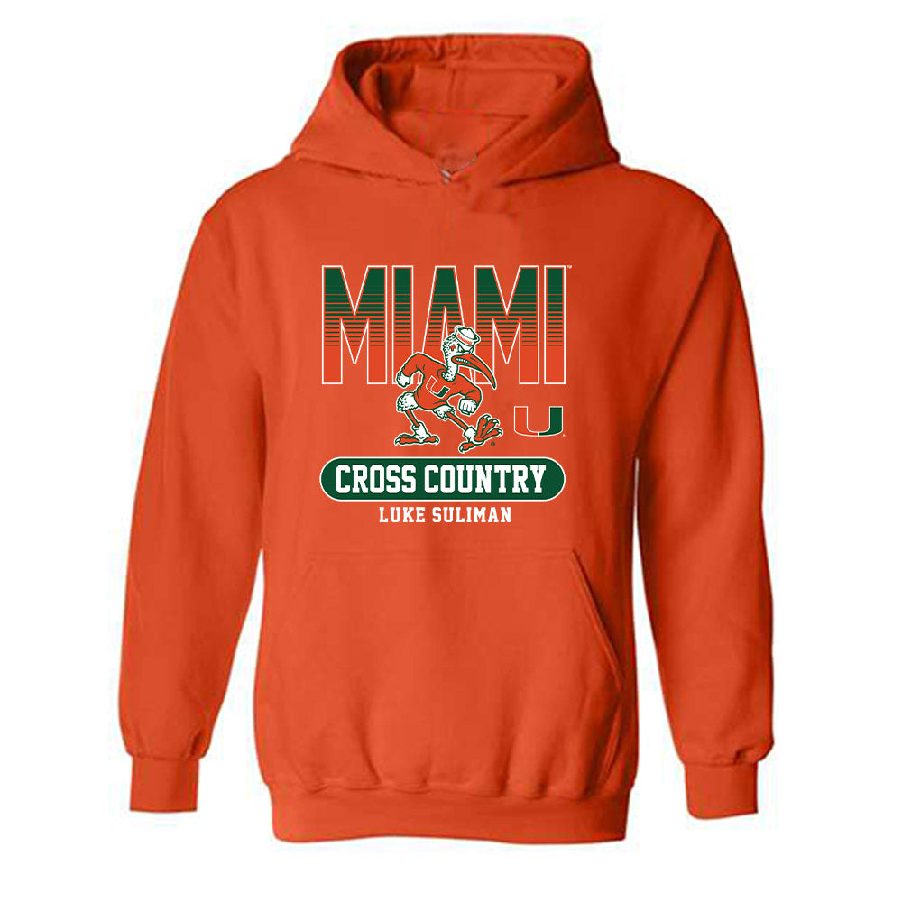 Miami - NCAA Men's Cross Country : Luke Suliman - Classic Fashion Shersey Hooded Sweatshirt-0