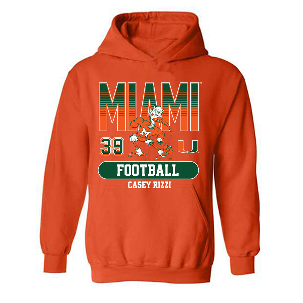 Miami - NCAA Football : Casey Rizzi - Classic Fashion Shersey Hooded Sweatshirt