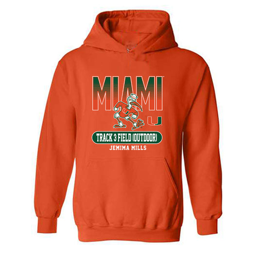 Miami - NCAA Women's Track & Field : Jemima Mills - Classic Fashion Shersey Hooded Sweatshirt-0
