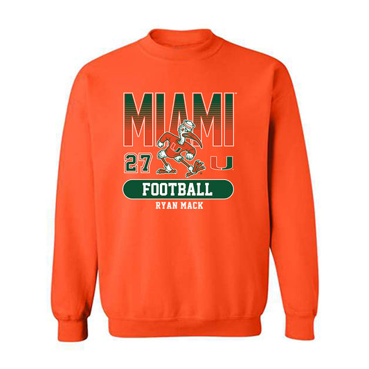 Miami - NCAA Football : Ryan Mack - Classic Fashion Shersey Crewneck Sweatshirt-0