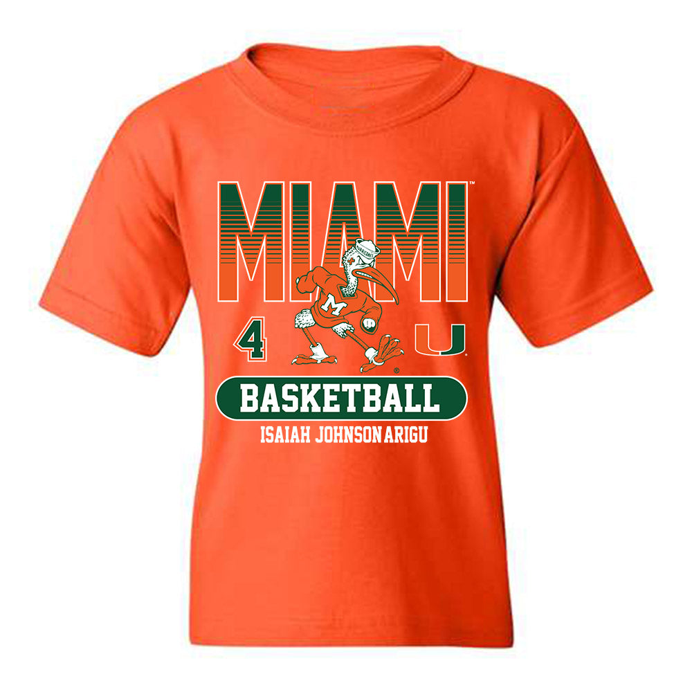 Miami - NCAA Men's Basketball : Isaiah Johnson-Arigu - Classic Fashion Shersey Youth T-Shirt