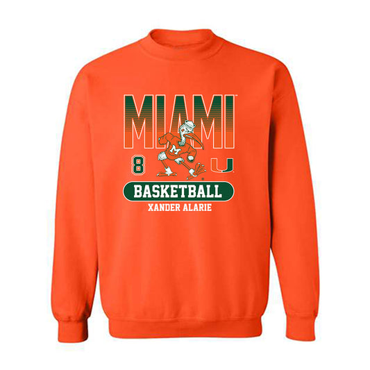 Miami - NCAA Men's Basketball : Xander Alarie - Classic Fashion Shersey Crewneck Sweatshirt