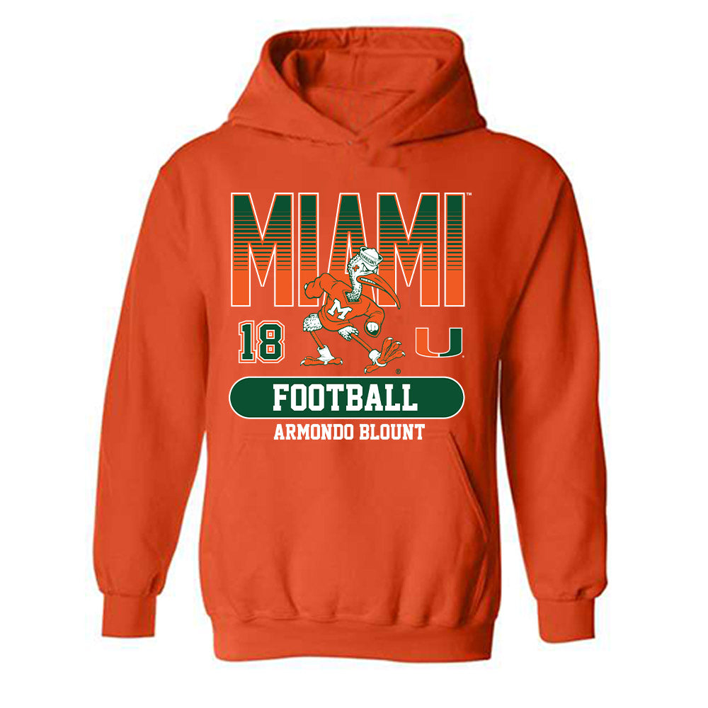 Miami - NCAA Football : Armondo Blount - Classic Fashion Shersey Hooded Sweatshirt