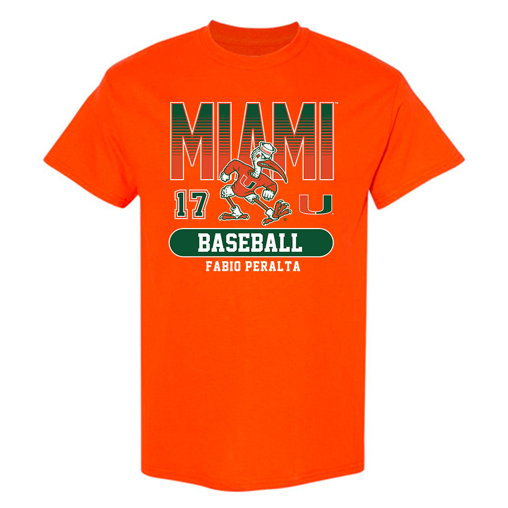 Miami - NCAA Baseball : Fabio Peralta - Classic Fashion Shersey T-Shirt-0
