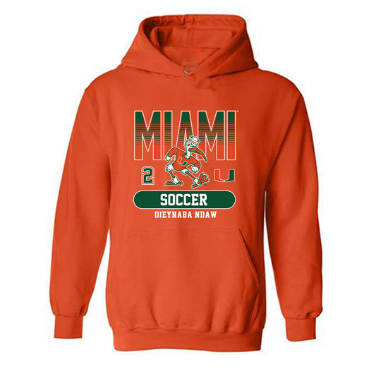 Miami - NCAA Women's Soccer : Dieynaba Ndaw - Classic Fashion Shersey Hooded Sweatshirt-0