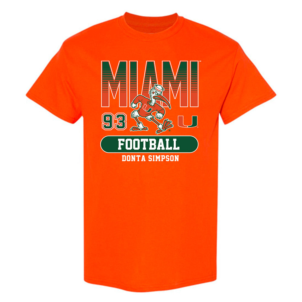 Miami - NCAA Football : Donta Simpson - Classic Fashion Shersey T-Shirt-0