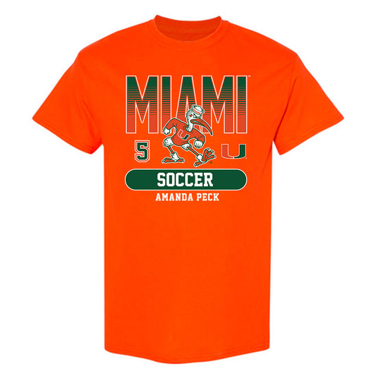Miami - NCAA Women's Soccer : Amanda Peck - Classic Fashion Shersey T-Shirt-0
