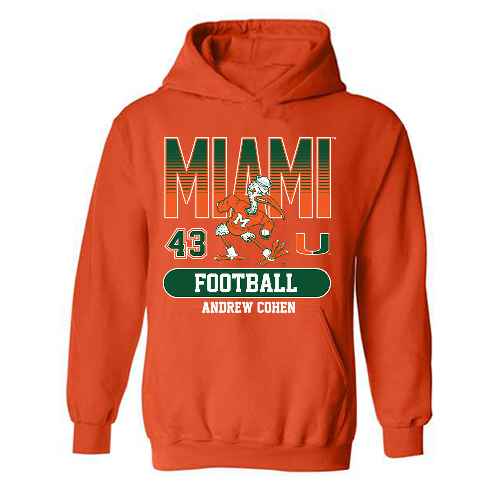 Miami - NCAA Football : Andrew Cohen - Classic Fashion Shersey Hooded Sweatshirt