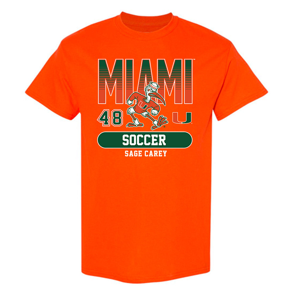Miami - NCAA Women's Soccer : sage carey - Classic Fashion Shersey T-Shirt-0