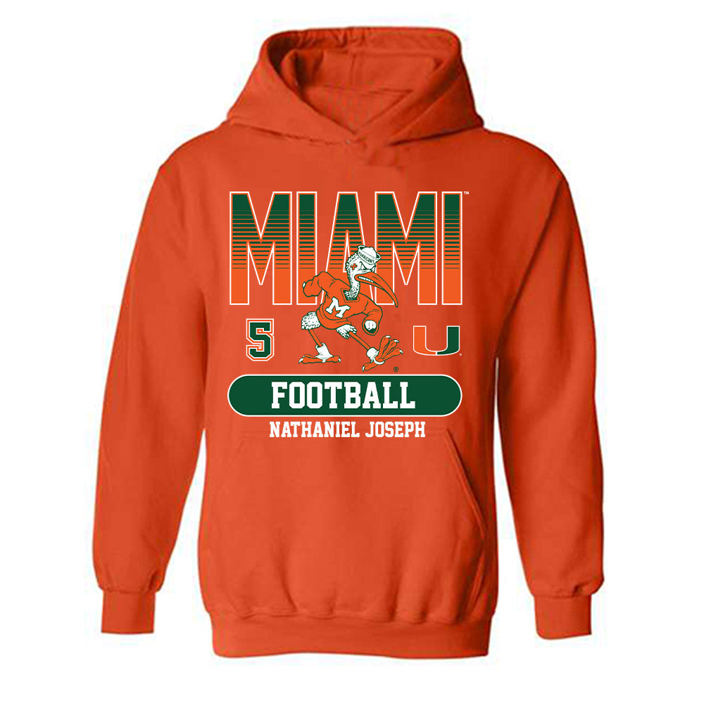 Miami - NCAA Football : Nathaniel Joseph - Classic Fashion Shersey Hooded Sweatshirt