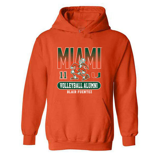 Miami - Women's Volleyball Alumni : Blair Fuentez - Classic Fashion Shersey Hooded Sweatshirt-0