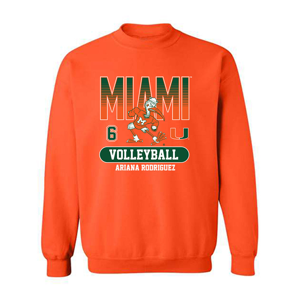 Miami - NCAA Women's Volleyball : Ariana Rodriguez - Classic Fashion Shersey Crewneck Sweatshirt