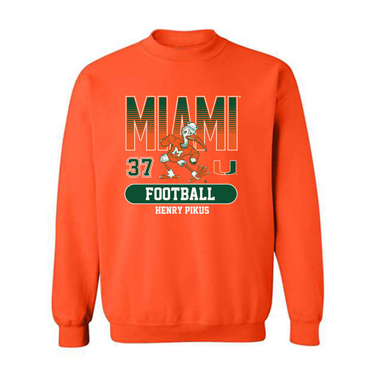 Miami - NCAA Football : Henry Pikus - Classic Fashion Shersey Crewneck Sweatshirt-0