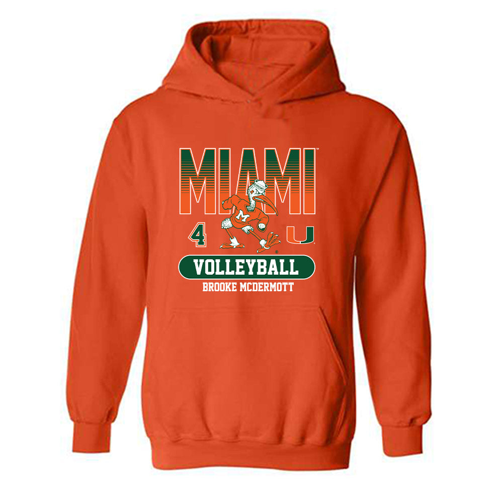 Miami - Women's Volleyball Alumni : Brooke McDermott - Classic Fashion Shersey Hooded Sweatshirt