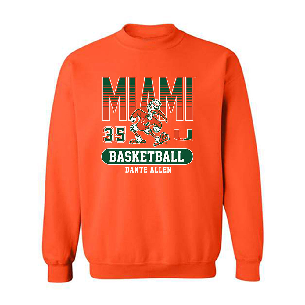 Miami - NCAA Men's Basketball : Dante Allen - Classic Fashion Shersey Crewneck Sweatshirt-0