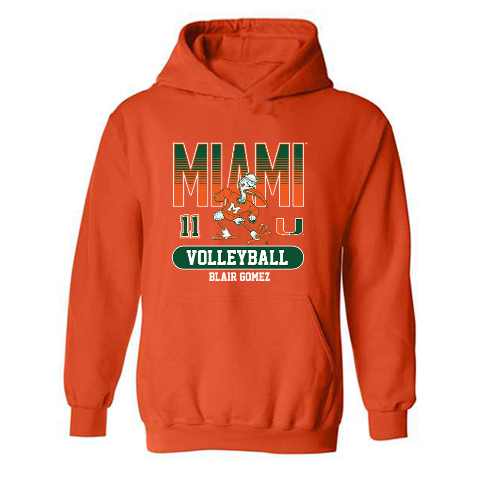 Miami - Women's Volleyball Alumni : Blair Gomez - Classic Fashion Shersey Hooded Sweatshirt