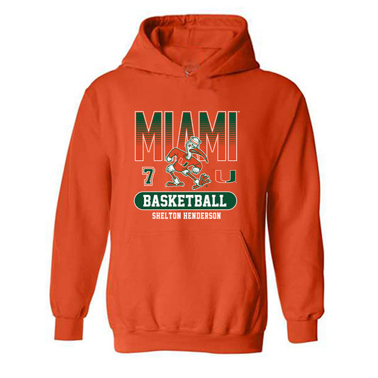 Miami - NCAA Men's Basketball : Shelton Henderson - Classic Fashion Shersey Hooded Sweatshirt-0