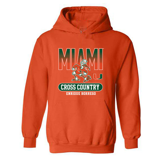 Miami - NCAA Men's Cross Country : Enrique Borrego - Classic Fashion Shersey Hooded Sweatshirt-0
