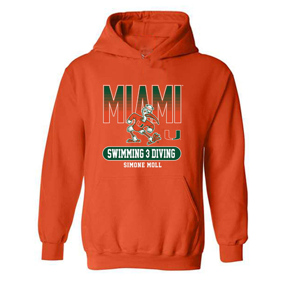 Miami - NCAA Women's Swimming & Diving : Simone Moll - Classic Fashion Shersey Hooded Sweatshirt-0