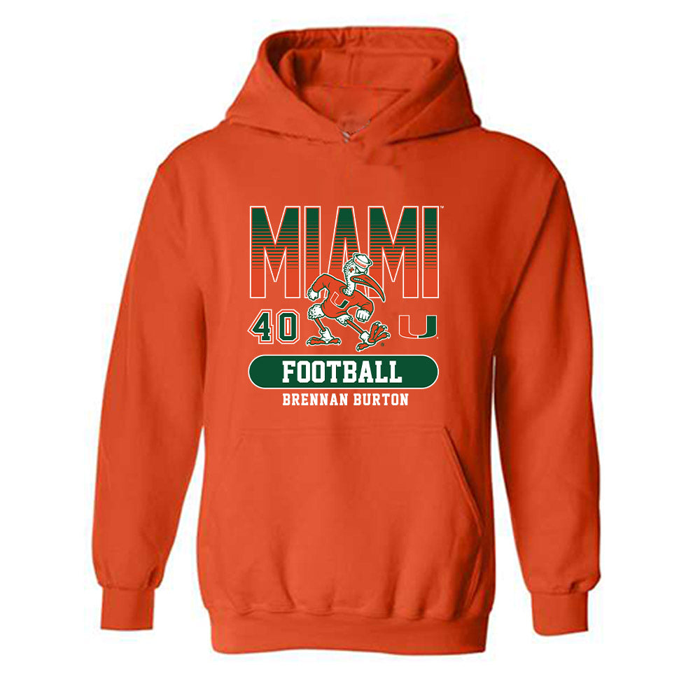 Miami - NCAA Football : Brennan Burton - Classic Fashion Shersey Hooded Sweatshirt-0