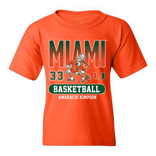 Miami - NCAA Women's Basketball : Amarachi Kimpson - Classic Fashion Shersey Youth T-Shirt-0